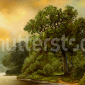 Tranquil Forest, Green Mural Wallpaper - pure wallpaper artwork