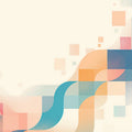 Geometric Pastel Mural Wallpaper Beige Pink Blue and Orange geometric design Mural Wallpaper - room preview 02