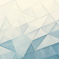 Blue and White Geometric Mural Wallpaper Blue White and Cream Triangles Mural Wallpaper - room preview 02