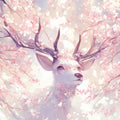 Pink and Purple Deer in Forest Mural Wallpaper Pink, Purple, White and Light Brown Deer -4 Mural Wallpaper - room preview 02