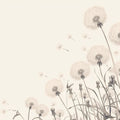 Dandelion and Dragonfly Mural Wallpaper for a living room White, Blue and Light Gray Dandelion -1 Mural Wallpaper - room preview 02