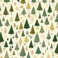 Forest in Mist Mural Wallpaper Green, Beige and Brown -2 Mural Wallpaper - room preview 02