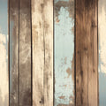 Rustic Wood Panel Mural Wallpaper Brown, Blue, Beige and Tan wood panel Mural Wallpaper - room preview 02