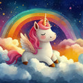 Night Sky with Rainbow Mural Wallpaper Blue, Purple, Pink, Yellow and Orange Rainbow Night -1 Mural Wallpaper - room preview 02