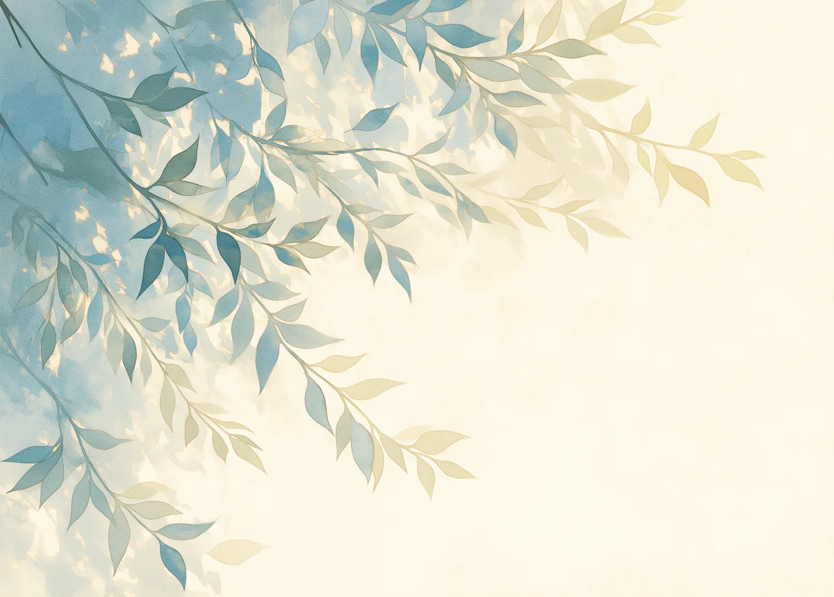 Green Leafy Mural Wallpaper for a living room Various Shades of Green and Beige Leaves Mural Wallpaper - room preview 02