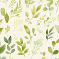 Green Leafy Mural Wallpaper for a study room Various Shades of Green and Beige Leaves Mural Wallpaper - room preview 02