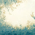 Deer and Leafy Canopy Mural Wallpaper Green, Yellow and Beige Deer -4 Mural Wallpaper - room preview 02