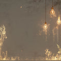 Dark Forest and Deer Mural Wallpaper Black, Brown and Dark Green Deer -1 Mural Wallpaper - room preview 02