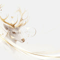Yellow and Blue Deer Mural Wallpaper for a reading room Yellow, Blue and White Deer -1 Mural Wallpaper - room preview 02