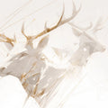 Yellow and Blue Deer Mural Wallpaper for a hotel or office lounge Yellow, Blue and White Deer Mural Wallpaper - room preview 02