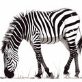 Zebra Mural Wallpaper Black, White and Brown Zebra Mural Wallpaper - room preview 02