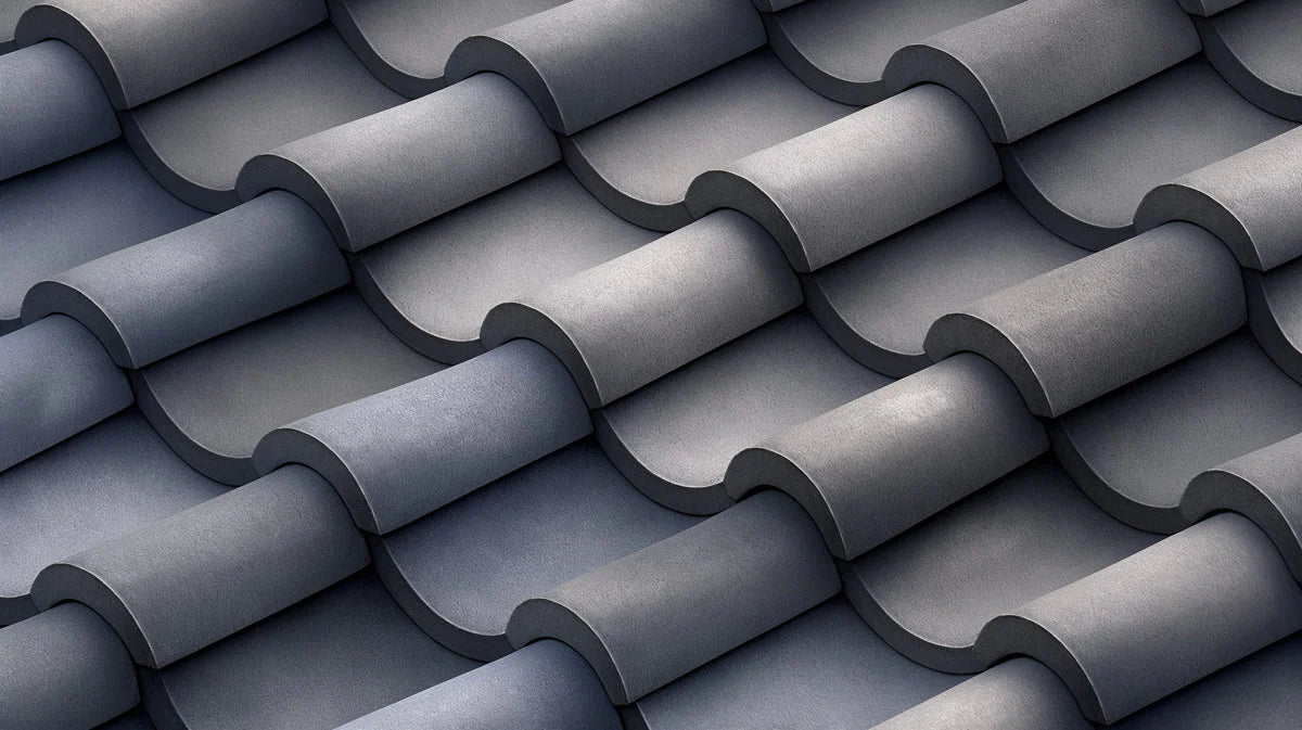 Gray Roof Tiles Mural Wallpaper Gray and Black Roof Tiles Mural Wallpaper - room preview 02