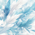 Blue Feather Mural Wallpaper in Living Room Blue and White Feathers -2 Mural Wallpaper - room preview 02