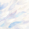Blue Feather Mural Wallpaper in Living Room Blue and White Feathers -8 Mural Wallpaper - room preview 02