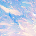 Blue Feather Mural Wallpaper in Living Room Blue and White Feathers -9 Mural Wallpaper - room preview 02