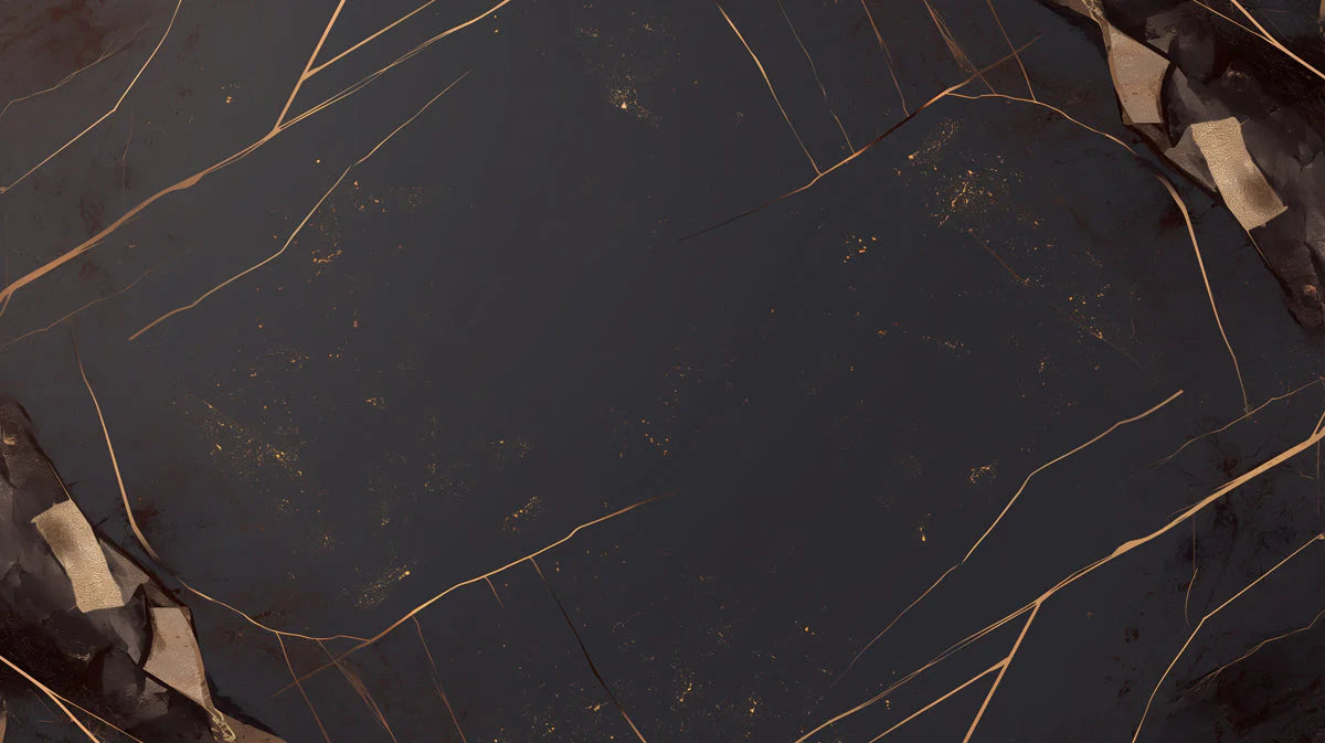 Black and Gold Marble Mural Wallpaper in Living Room Black and Gold Marble -2 Mural Wallpaper - room preview 02