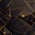 Black and Gold Marble Mural Wallpaper in Living Room Black and Gold Marble -4 Mural Wallpaper - room preview 02