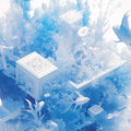 Blue Aquarium Mural Wallpaper in Bedroom Blue and White Aquarium Mural Wallpaper - room preview 02