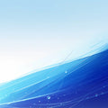 Blue Wave Mural Wallpaper in Commercial Space Blue and White Wave Mural Wallpaper - room preview 02