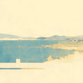 Cityscape Mural Wallpaper in Room Yellow, Green and Blue Building -2 Mural Wallpaper - room preview 02