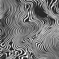 Zebra Wave Mural Wallpaper Black and White Optical Stripe Pattern Mural Wallpaper - room preview 02