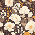 Bright Floral Mural Wallpaper in Child's Room Various Colors (Yellow, Blue, Orange, etc.) Flowers -2 Mural Wallpaper - room preview 02