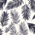 Black and White Palm Leaf Mural Wallpaper for Commercial space Black and White Palms Mural Wallpaper - room preview 02