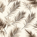 Black and White Palm Leaf Mural Wallpaper in Dining Room Black and White Palms Mural Wallpaper - room preview 02