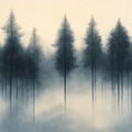 Forest at Sunset Mural Wallpaper in Bedroom Orange, Yellow, and Black Forest -1 Mural Wallpaper - room preview 02