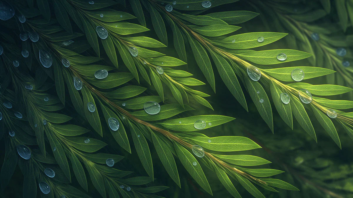 Green Palm Leaf Mural Wallpaper in Cafe Various Shades of Green Palm -2 Mural Wallpaper - room preview 02