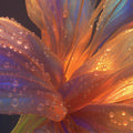 Colorful Orchid Mural Wallpaper in Bedroom Pink, Purple, and Blue Orchid -2 Mural Wallpaper - room preview 02