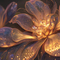 Pink transparent Orchid Mural Wallpaper in Bedroom Pink, Purple, and Blue Orchid Mural Wallpaper - room preview 02