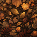 Autumn Leaves Mural Wallpaper in Bedroom Brown, Orange, and Yellow Autumn Leaves Mural Wallpaper - room preview 02