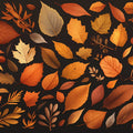 Autumn Leaves Mural Wallpaper in Bedroom Brown, Orange, and Yellow Autumn Leaves -1 Mural Wallpaper - room preview 02