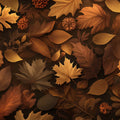 Autumn Leaves Mural Wallpaper in Bedroom Brown, Orange, and Yellow Autumn Leaves -2 Mural Wallpaper - room preview 02