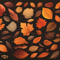 Autumn Leaves Mural Wallpaper in Bedroom Brown, Orange, and Yellow Autumn Leaves -3 Mural Wallpaper - room preview 02