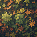 Autumn Leaves Mural Wallpaper in Bedroom Brown, Orange, and Yellow Autumn Leaves -5 Mural Wallpaper - room preview 02