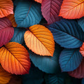 Colorful Leaf Mural Wallpaper in Bedroom Various Colors (Orange, Blue, Purple, etc.) Leaves Mural Wallpaper - room preview 02