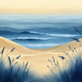 Beach Scene Mural Wallpaper in Living Room Blue, White, and Beige Beach and Sky -1 Mural Wallpaper - room preview 02