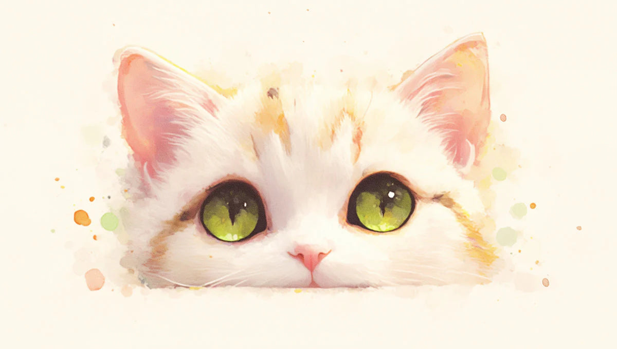 Cat Eyes Mural Wallpaper in Bed Room Various Colors (Pink, Yellow, Green, etc.) Mural Wallpaper - room preview 02
