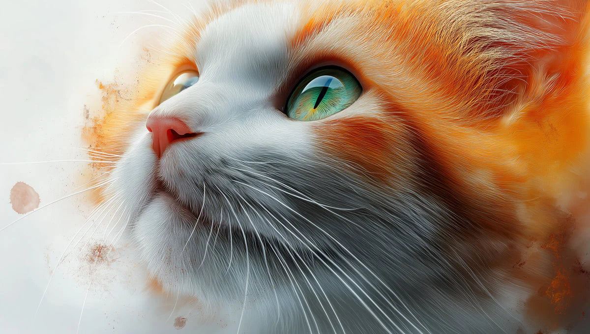 3D Cat Hole Mural Wallpaper in Living Room Orange, Yellow, and Gray Cat -1 Mural Wallpaper - room preview 02