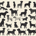 Dog Pattern Mural Wallpaper in Playroom Black and Beige Dog Mural Wallpaper - room preview 02