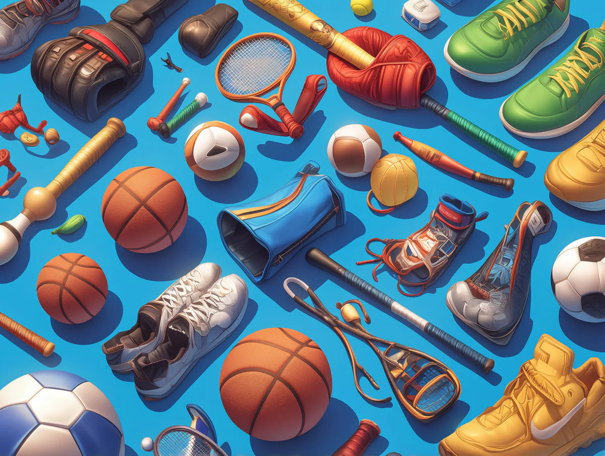 Sports Balls Mural Wallpaper in Play room Various Colors (Blue, Orange, Green, etc.) of Sports Balls Mural Wallpaper - room preview 02