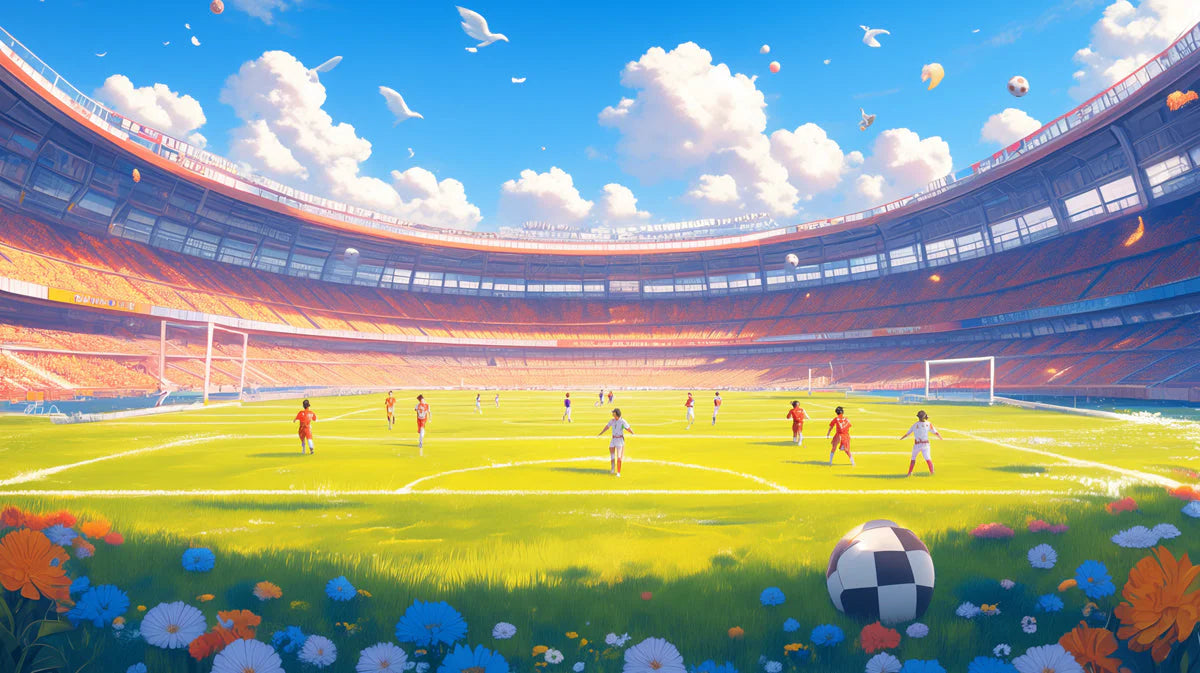 Cartoon Stadium Mural Wallpaper Various Colors of Stadium Mural Wallpaper - room preview 02