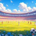 Cartoon Stadium Mural Wallpaper Various Colors of Stadium Mural Wallpaper - room preview 02