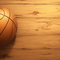 Rustic Basketball Mural Wallpaper for a kids's room or playroom Orange, Blue, and Brown Basketball Mural Wallpaper - room preview 02