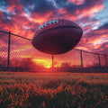 Sunset Football Field Mural Wallpaper in Bedroom Various Colors (Red, Orange, Blue, etc.) of Rugby Mural Wallpaper - room preview 02