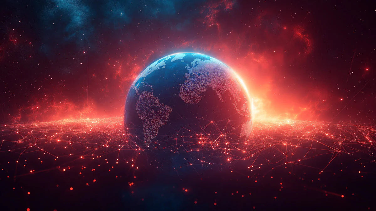 Space Earth Mural Wallpaper in Bedroom Various Colors (Red, Blue, Black, etc.) of Space Earth Mural Wallpaper - room preview 02
