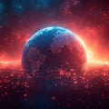 Space Earth Mural Wallpaper in Bedroom Various Colors (Red, Blue, Black, etc.) of Space Earth Mural Wallpaper - room preview 02