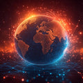 Space Earth Mural Wallpaper in Living Room Various Colors (Red, Blue, Black, etc.) of Space Earth Mural Wallpaper - room preview 02